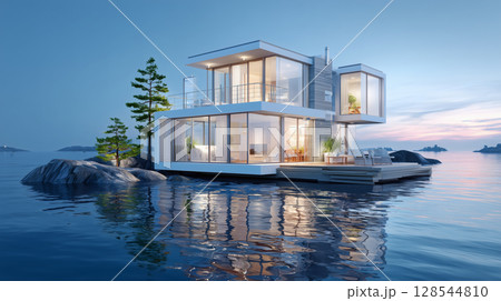 無人 建築 構築 128544810