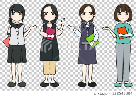 A working woman giving a tour 128545394