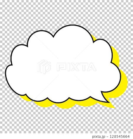 Simple speech bubble illustration - Fluffy 128545664