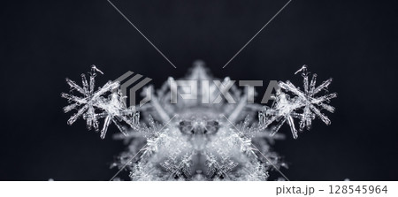 snowflakes, winter card, crystals of snow snowflakes, winter card, crystals of snow 128545964