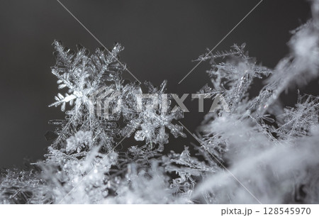 snowflakes, winter card, crystals of snow 128545970