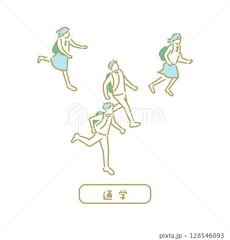 通学/先生のためのイラスト 通学/先生のためのイラスト 128546093