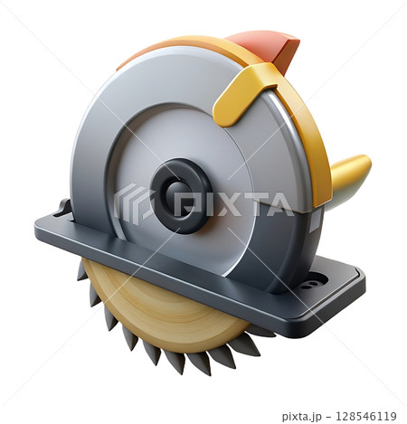 3D Icon of Cutter Machine Placed on White Background Representing Industrial Tool and Precision Work Equipment 3D Icon of Cutter Machine Placed on White Background Representing Industrial Tool and Precision Work Equipment 128546119