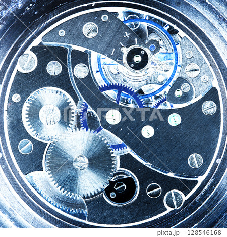 clockwork mechanical watch, high resolution and detail 128546168