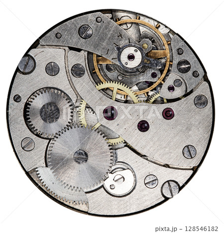 clockwork mechanical watch, high resolution and detail 128546182
