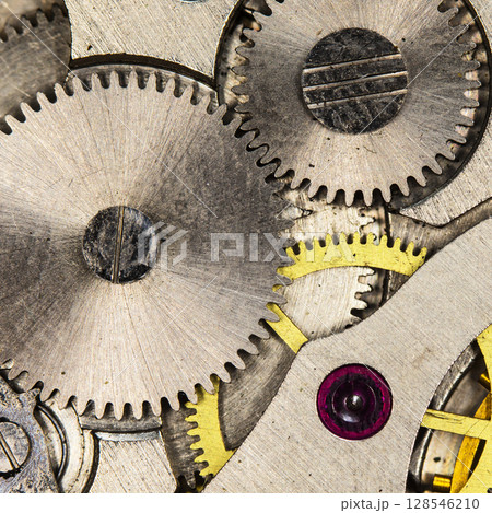 clockwork mechanical watch, high resolution and detail 128546210
