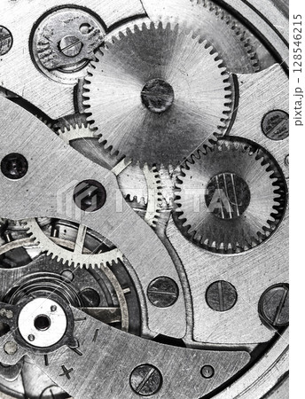 clockwork mechanical watch, high resolution and detail 128546215