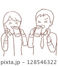 飲み会男女(線画1) 128546322