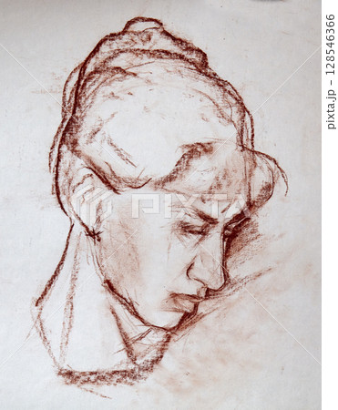 pencil drawing illustration, portrait, sketch pencil drawing illustration, portrait, sketch 128546366