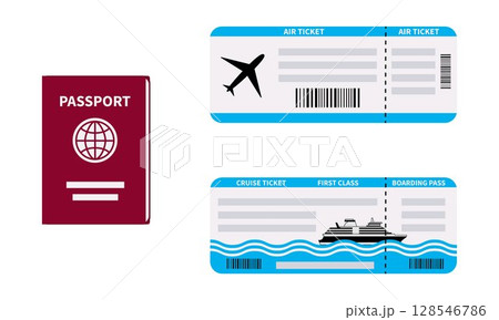 Travel Documents Set 128546786