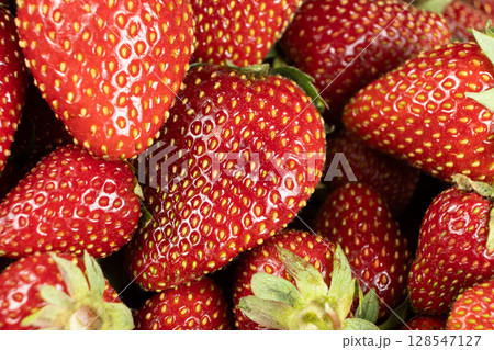 Many fresh strawberries top view. Organic berry texture background. Many fresh strawberries top view. Organic berry texture background. 128547127