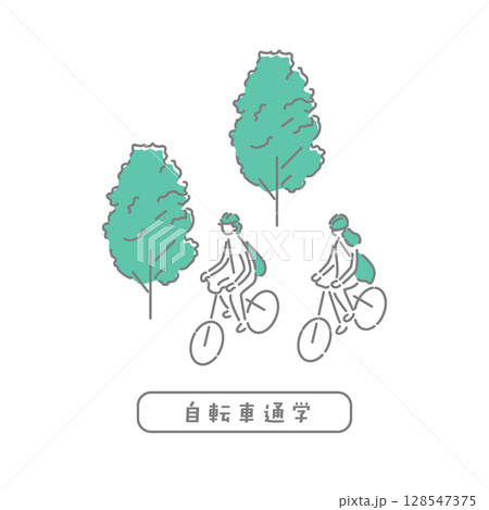 通学／先生のためのイラスト 128547375