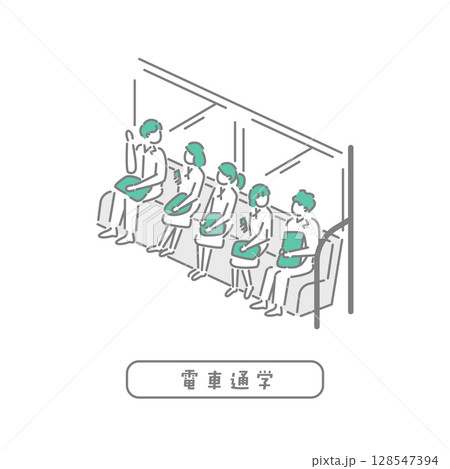 通学/先生のためのイラスト 通学/先生のためのイラスト 128547394
