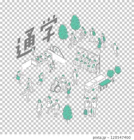 學校/教師插圖 128547400