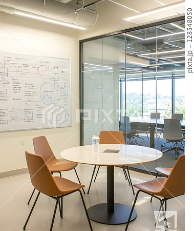 A white board with a lot of writing on it 128548050