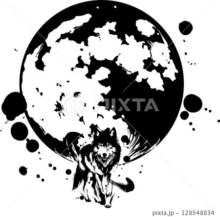 狼と黒い月 狼と黒い月 128548834