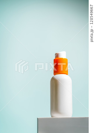 White sunscreen spf bottle 128549667