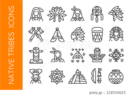 Native Tribes Icons Native Tribes Icons 128550025