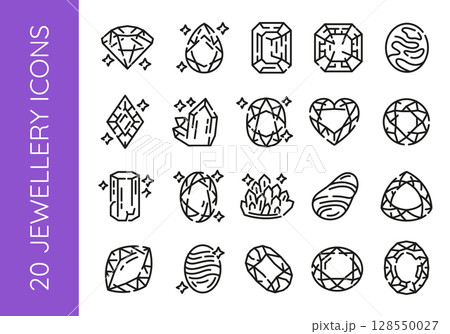 Jewellery Icons Set 128550027