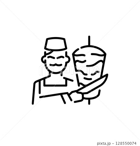 Doner Chef Icon Doner Chef Icon 128550074