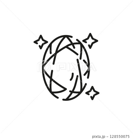 Oval Cut Icon 128550075