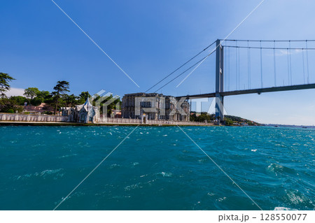 Beylerbeyi Palace , seen from the Bosphorus, Istanbul, Turkey Beylerbeyi Palace , seen from the Bosphorus, Istanbul, Turkey 128550077