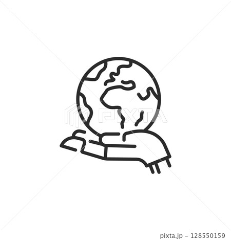 AI Holding Earth Icon AI Holding Earth Icon 128550159