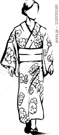 浴衣の女性 128550180