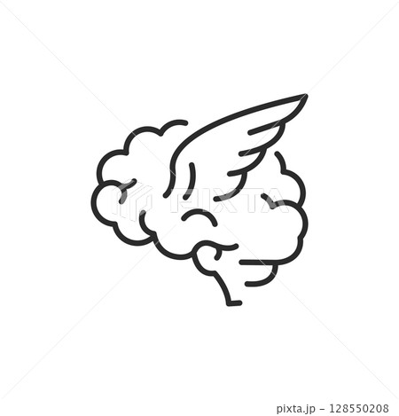Winged Brain Icon Winged Brain Icon 128550208