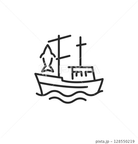 Fishing Boat Icon Fishing Boat Icon 128550219