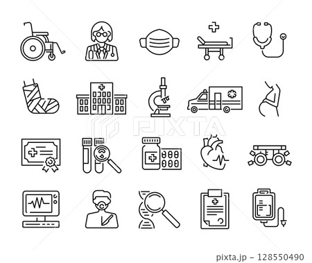 Medical Icons Set 128550490