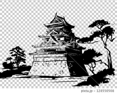城と木々 128550508