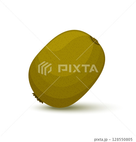 Kiwi, whole fruit . Vector illustration cartoon flat icon isolated on white.Summer fruits for healthy lifestyle. 128550805