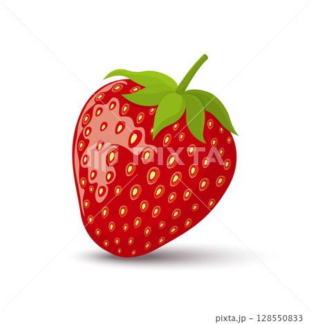 strawberry fruit isolated on white background 128550833