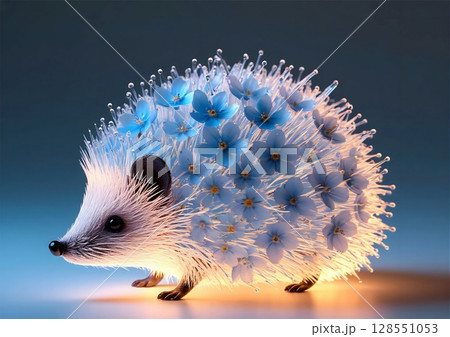 hedgehog at sunrise 128551053