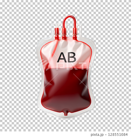 3d blood bag with 'AB' blood type label, medical donation concept isolated 3d blood bag with 'AB' blood type label, medical donation concept isolated 128551084