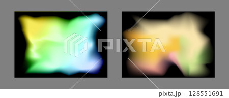 A set of colorful bright backgrounds with gradient blur. Colored glow on a black background. Template for posters, wallpapers, posters, banners and creative design 128551691