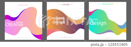 A banner with a colorful gradient. A decorative element template for decoration and creativity A banner with a colorful gradient. A decorative element template for decoration and creativity 128551905
