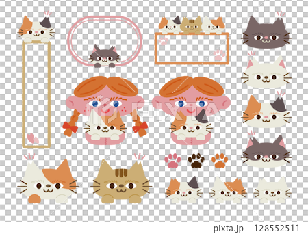 さくらねことフレームのセット 128552511