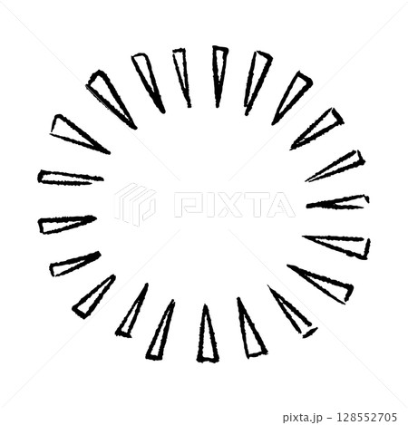 手描きの心の声の吹き出し 128552705