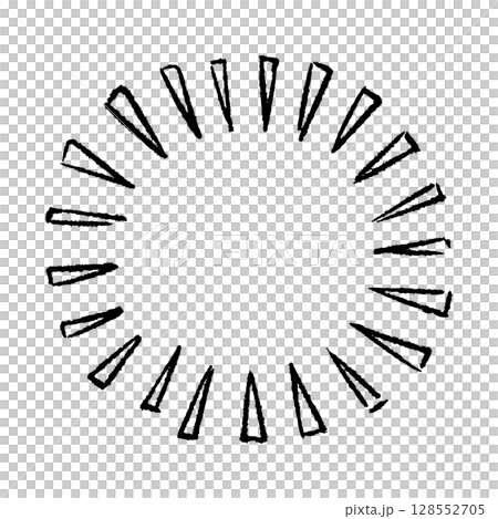 手描きの心の声の吹き出し 128552705