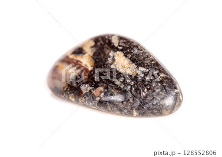 Macro mineral stone jasper on a white background 128552806