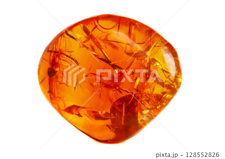 Macro Opal mineral stone in rock on white background 128552826