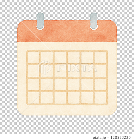Watercolor-style calendar icon - Illustrations showing schedules and dates Watercolor-style calendar icon - Illustrations showing schedules and dates 128553220