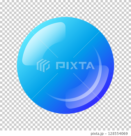 青くて丸いUIボタン_07 128554069