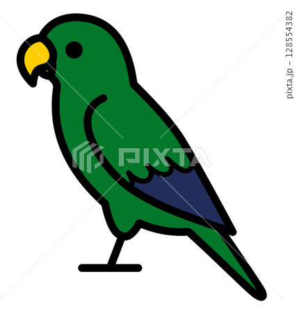インコのシンプルなアイコン 128554382
