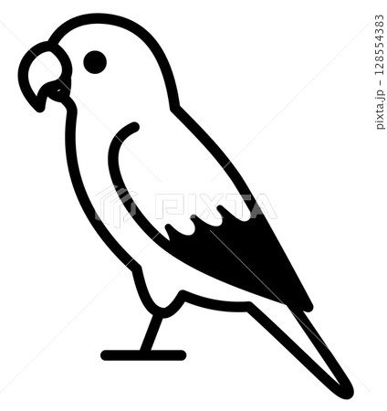 インコのシンプルなアイコン 128554383
