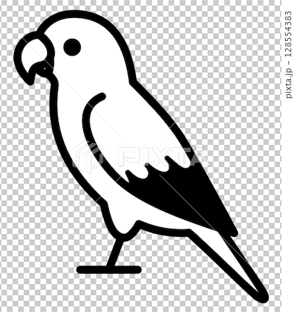 インコのシンプルなアイコン 128554383