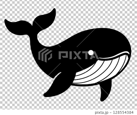 シンプルなクジラのアイコン 128554384