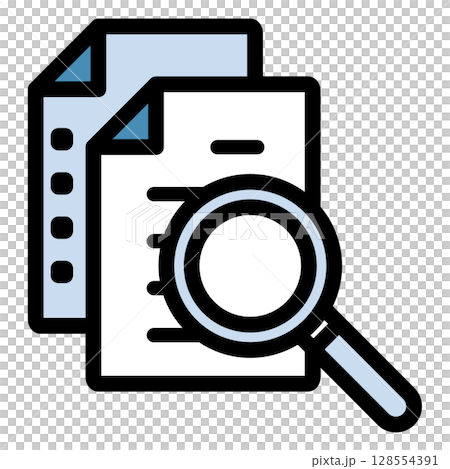Illustration icon material: Magnifying glass document file 006 Illustration icon material: Magnifying glass document file 006 128554391